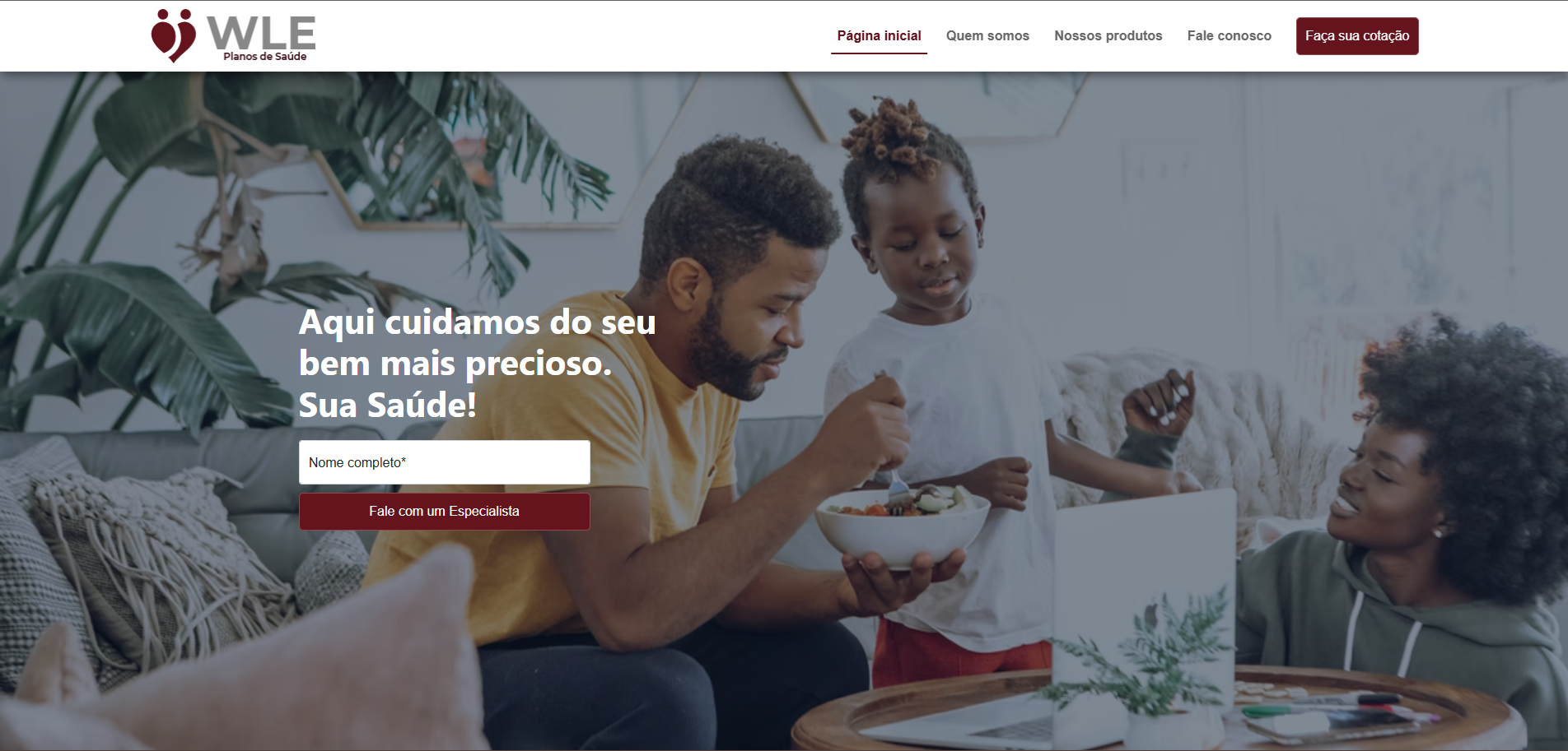Screenshot do WLE Planos de Saúde