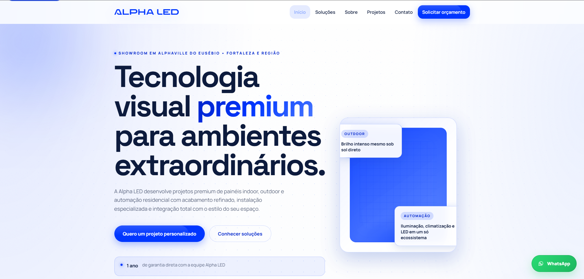 Screenshot do Alpha Led
